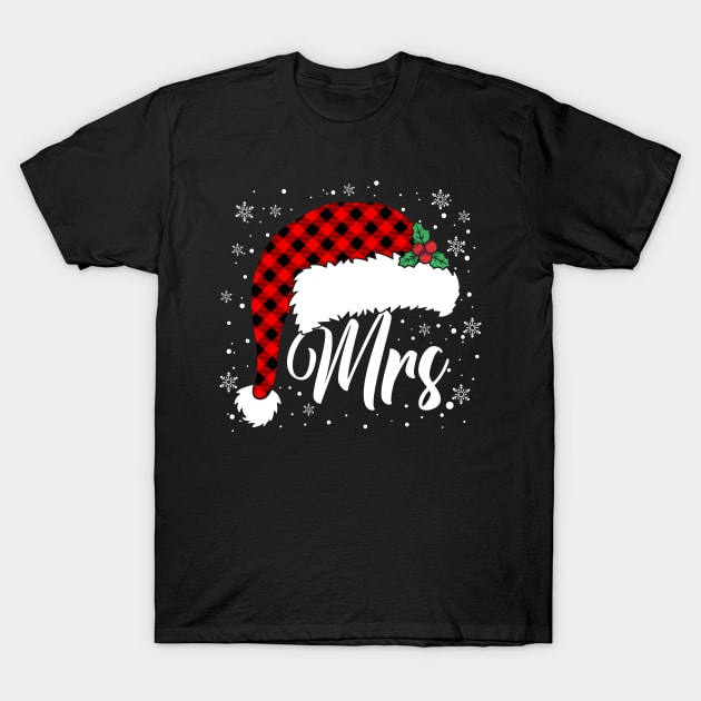 Mrs Santa Claus Christmas Couples Matching T-Shirt by antrazdixonlda